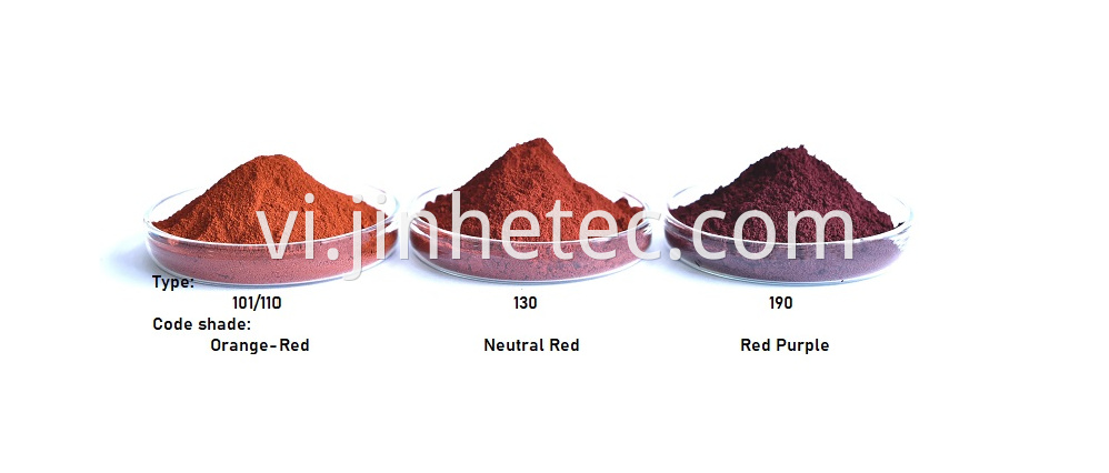 Colorful Iron Oxide Pigment Yellow 313 Red 130